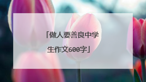 做人要善良中学生作文600字