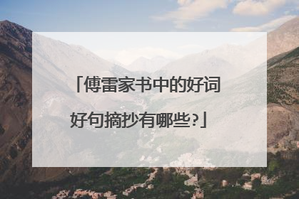 傅雷家书中的好词好句摘抄有哪些?