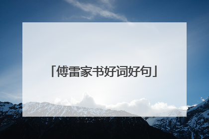 傅雷家书好词好句