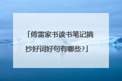 傅雷家书读书笔记摘抄好词好句有哪些?