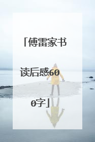 傅雷家书读后感600字