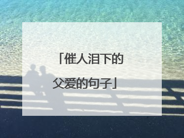 催人泪下的父爱的句子