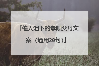 催人泪下的孝顺父母文案 (通用20句)