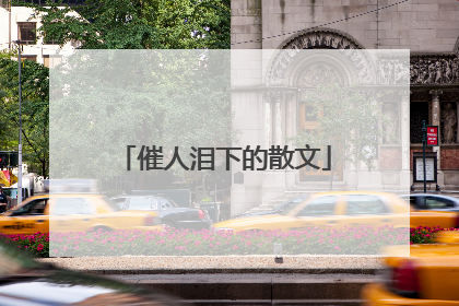 催人泪下的散文