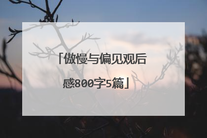 傲慢与偏见观后感800字5篇