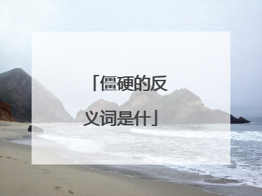 僵硬的反义词是什