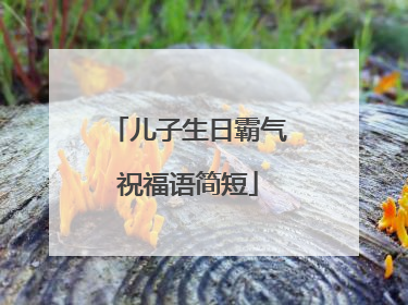 儿子生日霸气祝福语简短