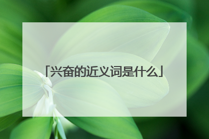 兴奋的近义词是什么