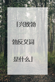 兴致勃勃反义词是什么