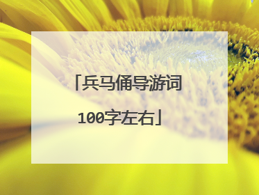 兵马俑导游词100字左右