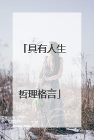 具有人生哲理格言