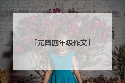 元宵四年级作文