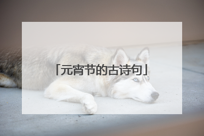 元宵节的古诗句