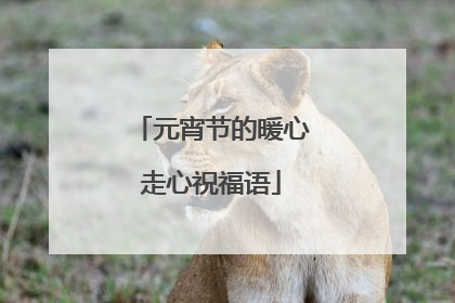 元宵节的暖心走心祝福语