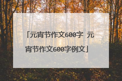 元宵节作文600字 元宵节作文600字例文