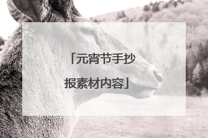 元宵节手抄报素材内容