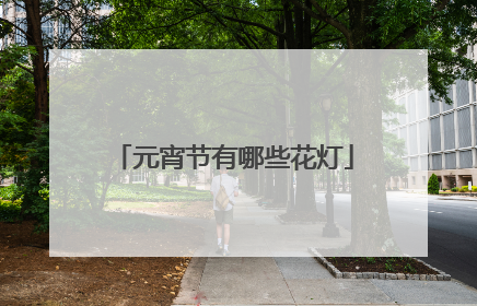 元宵节有哪些花灯