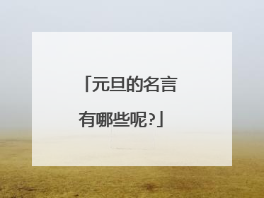 元旦的名言有哪些呢?