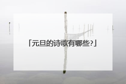 元旦的诗歌有哪些?