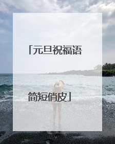 元旦祝福语简短俏皮