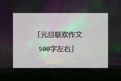元旦联欢作文500字左右