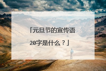 元旦节的宣传语20字是什么?