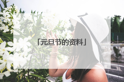 元旦节的资料