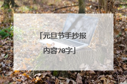 元旦节手抄报内容70字