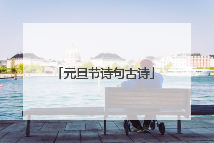 元旦节诗句古诗