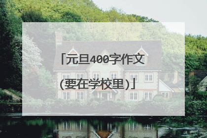 元旦400字作文(要在学校里)
