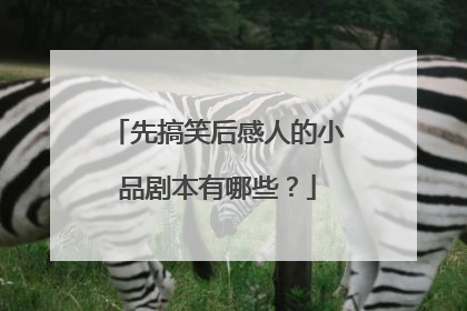 先搞笑后感人的小品剧本有哪些?