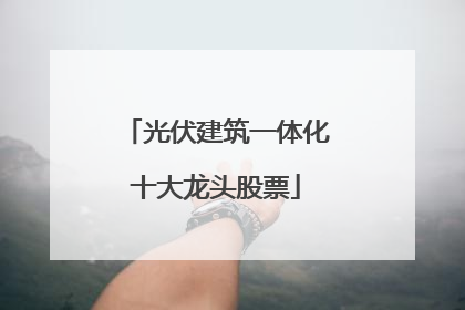 光伏建筑一体化十大龙头股票