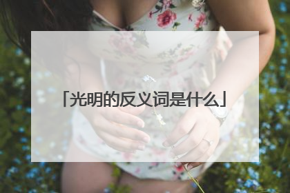 光明的反义词是什么