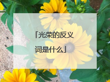 光荣的反义词是什么