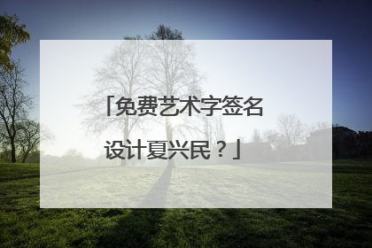 免费艺术字签名设计夏兴民？