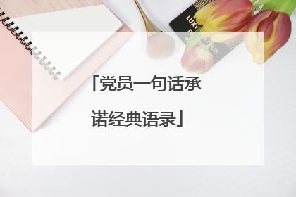党员一句话承诺经典语录