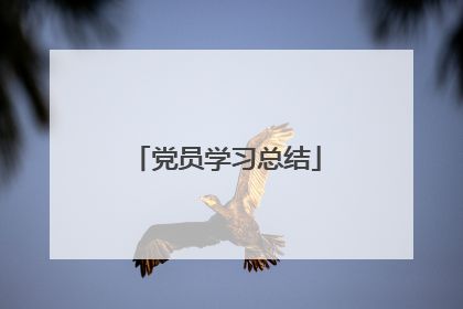 党员学习总结