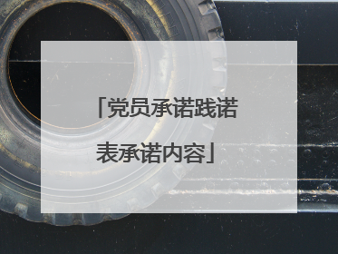 党员承诺践诺表承诺内容
