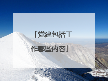 党建包括工作哪些内容