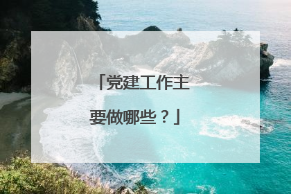 党建工作主要做哪些?