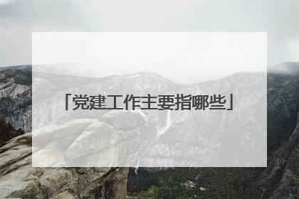 党建工作主要指哪些