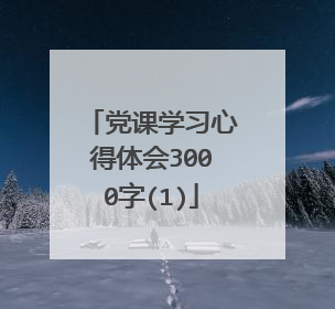 党课学习心得体会3000字(1)
