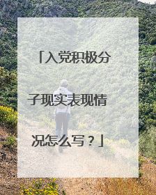 入党积极分子现实表现情况怎么写?