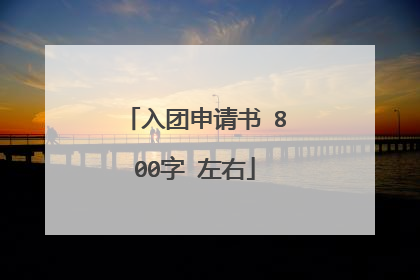 入团申请书 800字 左右