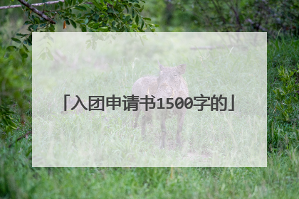入团申请书1500字的