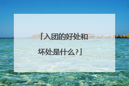 入团的好处和坏处是什么?