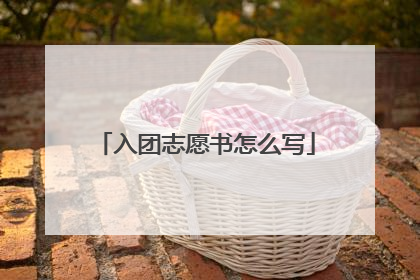 入团志愿书怎么写