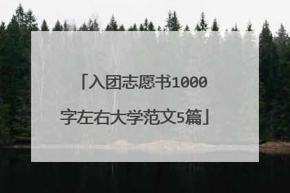 入团志愿书1000字左右大学范文5篇