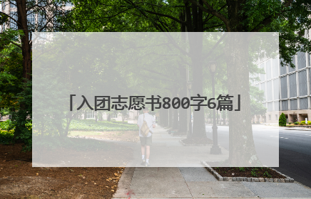 入团志愿书800字6篇