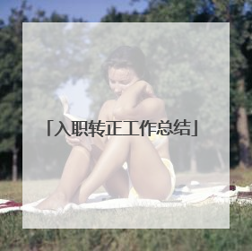 入职转正工作总结